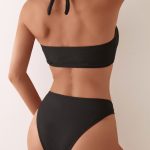 Custom Cross-border Bikini Sexy Halter Tie Low Waist Triangle Pants Separated Swimsuit Set - Image 3