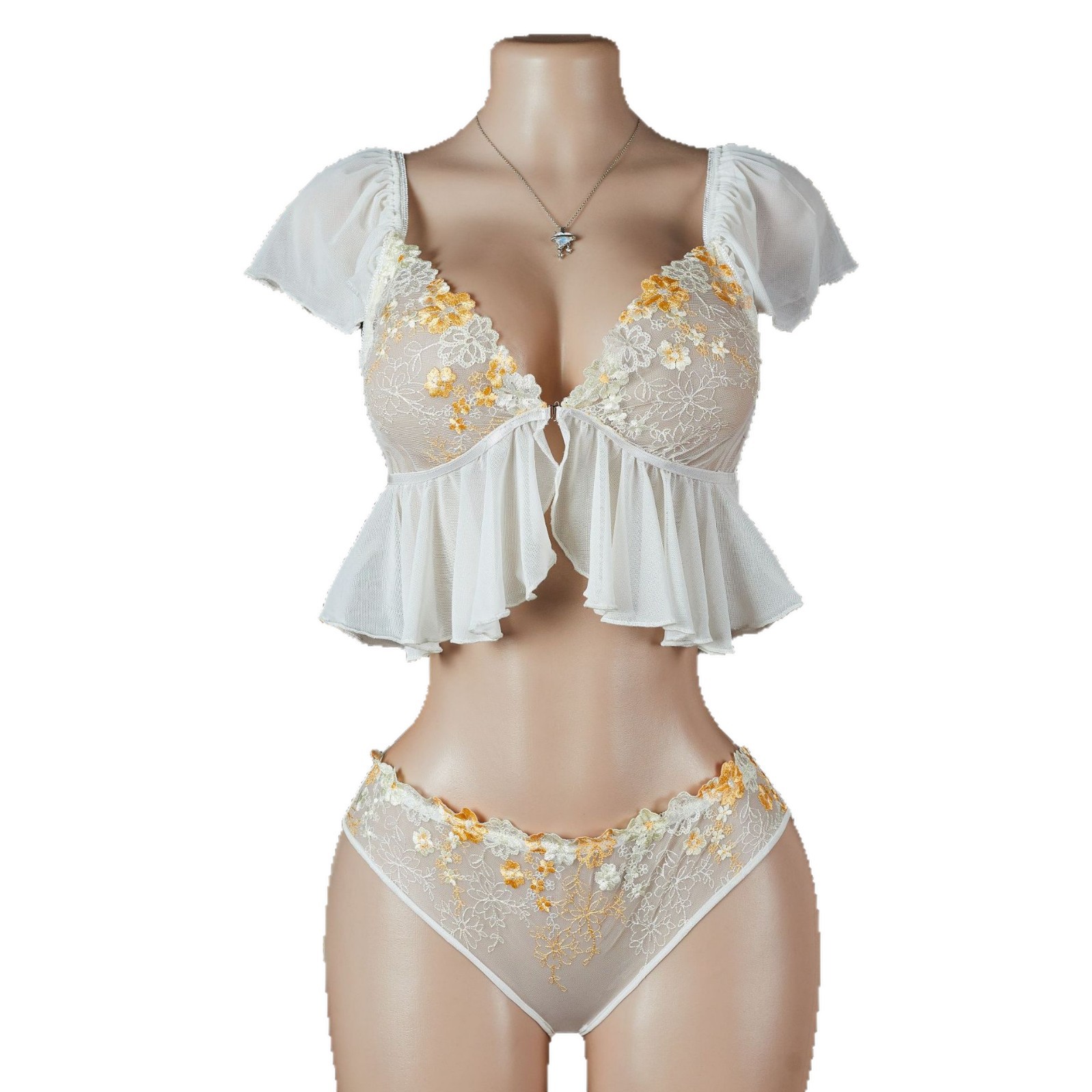573870577 Lace Perspective Ruffle Underwear Set - Image 1