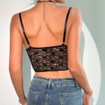 Cross-border Lace Sequin Unique Design Sense Simple Style Spicy Girl Hollow-out Transparent Small Camisole - Image 4