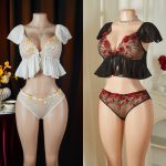 Lace Perspective Ruffle Underwear Set - Image 2