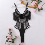 Splicing sexy jumpsuit with zebra pattern body shaping and hollowed out fun jumpsuit underwear - Image 5