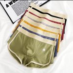 Four cornered pants mid waist flat leg pants - Image 4
