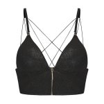 Women's French Triangle Cup Bra Backless Thin Strap Smooth Seamless Front Closure Camisole Bralette - Image 7
