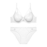 Sexy Lace Underwear Thin Soft Steel Ring Bra Anti-Sagging Large Chest Minimizer Gathering Bra Set - Image 6