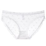 Sexy Women's French Ultra-thin Transparent Mesh Lace Underwear with Pure Cotton Crotch, Butt-lifting Low Waist Triangle Pants - Image 2