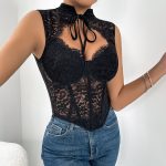 Sexy Lace Sheer Mesh Boned Bralette for Women  Exposed Wear Crop Top - Image 6