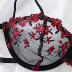 High-Quality Black Erotic Lingerie Set with Steel Support Transparent Embroidery - Image 3