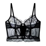 Sexy Style Women's  Pure Desire Thin Lace Boned Shapewear Bra Large Chest Minimizer Plus Size Bustier