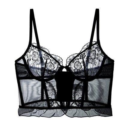 Sexy Style Women's  Pure Desire Thin Lace Boned Shapewear Bra Large Chest Minimizer Plus Size Bustier
