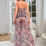 Sexy Mesh Transparent Floral Strap Long Dress Nightgown Erotic Set - Image 2