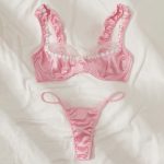 Pure Desire Lace Flower High-Quality Three-Piece Sexy Underwear Set - Image 6