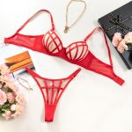 Sexy Three-Piece Transparent Lingerie Set for Women Thin Mesh Gathered Tempting Bra Suit - Image 7