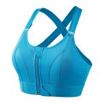 Adjustable Front Zipper Sports Bra, Shockproof, Wire-Free, Back Cross Design, Yoga Bra for Women - Image 11