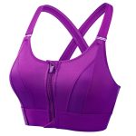 Adjustable Front Zipper Sports Bra, Shockproof, Wire-Free, Back Cross Design, Yoga Bra for Women - Image 7