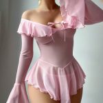 Sexy Transparent Mesh Pure Desire One-Shoulder Dress Seductive Erotic Uniform Underwear - Image 5