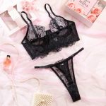 Sexy Transparent Lingerie Set  Lace Boned Shapewear Bralette and Panty Set - Image 6