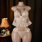 Lace soft cup camisole lingerie set - Image 7