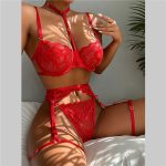 Sexy lingerie with three-point opening perspective seductive bed sleepwear - Image 2