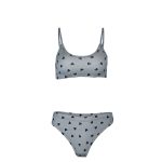 Knitted Heart Print Fashion Strap Sleepwear Set for Women - Image 3