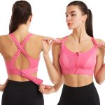 Adjustable Front Zipper Sports Bra, Shockproof, Wire-Free, Back Cross Design, Yoga Bra for Women - Image 4