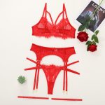 Women's Lace Temptation Perspective Eyelash Lace Strap Body Shaping Fun Underwear - Image 12