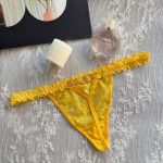 Cotton G-String with Metallic Rhinestone Letters, Sexy Lace Panties for Women - Image 9