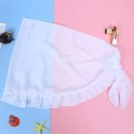 Cross-border Mesh Swimwear Ruffled Cover-up Beach Wrap Skirt Bikini Cover-up Apron - Image 5