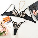Sexy Three-Piece Transparent Lingerie Set for Women Thin Mesh Gathered Tempting Bra Suit - Image 6