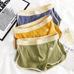 Four cornered pants mid waist flat leg pants
