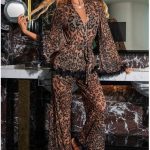 Sexy Mesh Transparent Leopard Print Lingerie Set for Women - Image 2