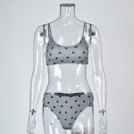 Knitted Heart Print Fashion Strap Sleepwear Set for Women - Image 4