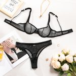 Sexy Leopard Print Lingerie Set for Women Ultra-thin Mesh Gathered Anti-sagging French Bra Suit - Image 7