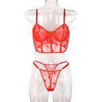 Sexy Sequined Two-Piece Set Red Suit Lingerie for Valentine's Day - Image 7