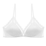 Summer Thin Triangle Cup Smooth Lace Bra Wireless Small Chest Gathering Sexy Lingerie Set - Image 6