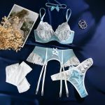 Sexy Lingerie Set - Lace and Mesh Splicing Nurse Costume Erotic Underwear Five-Piece Set - Image 7