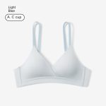 French-style triangle cup cotton small bust uplifting non-empty cup bra for women, thin underwire-free bra - Image 7