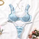 Pure Desire Lace Flower High-Quality Three-Piece Sexy Underwear Set - Image 5