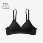 French-style triangle cup cotton small bust uplifting non-empty cup bra for women, thin underwire-free bra - Image 5