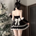 Elegant Christmas Cosplay Bunny Costume Sexy Pure Desire Strapless Dress Christmas Gown - Image 5
