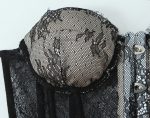 Lace Splicing Fitted Waistband Top with Strap Tube Top - Image 5
