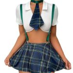 Sexy Role-Playing Mesh Transparent  Uniform Lingerie Set - Image 5